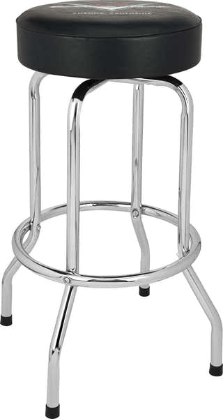 Sgabello da bar con logo Chevron Nero-cromo 30"