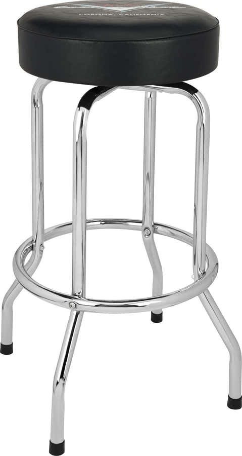 Sgabello da bar con logo Chevron Nero-cromo 30"