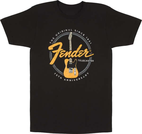 Fender "L" T-Shirt 75th Telecaster Vintage Black