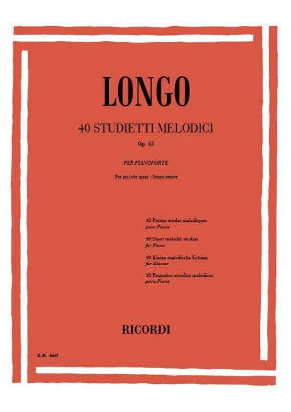 Longo A. - 4 piccoli studi melodici per mani piccole senza ottave OP.43 - Pianoforte