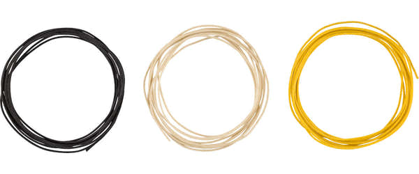 Pure Vintage Cavo rivestito in tessuto 22 AWG 10? Nero Bianco Giallo