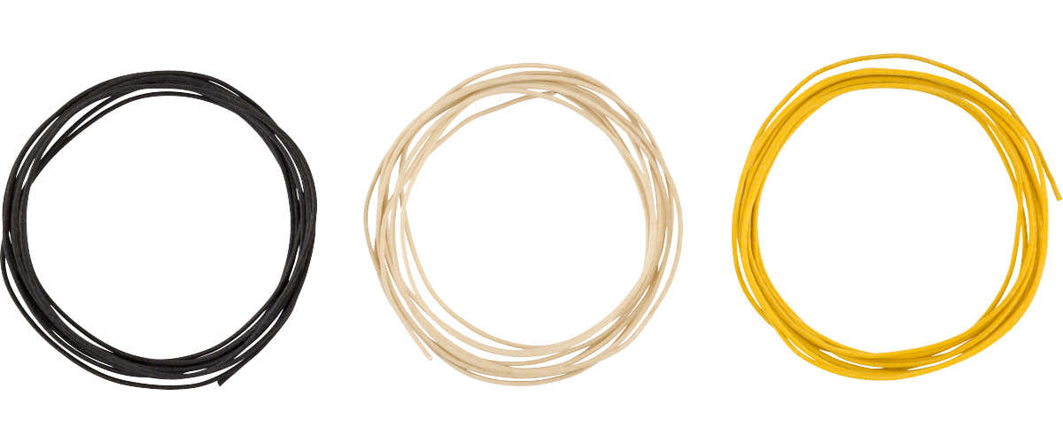 Pure Vintage Cavo rivestito in tessuto 22 AWG 10? Nero Bianco Giallo