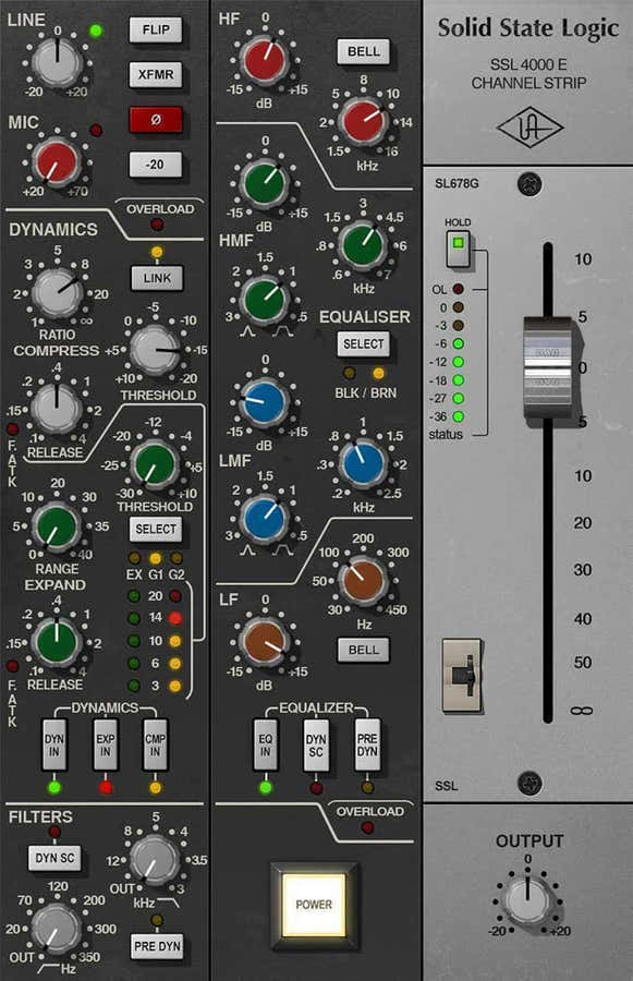 UAD SSL 4000 E Strip di canale