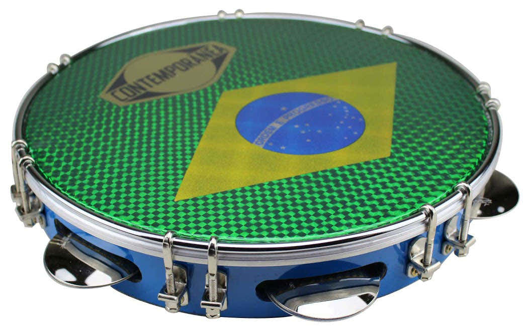 C-PL10-01BLUE Pandeiro 10" Blu Bandiera del Brasile