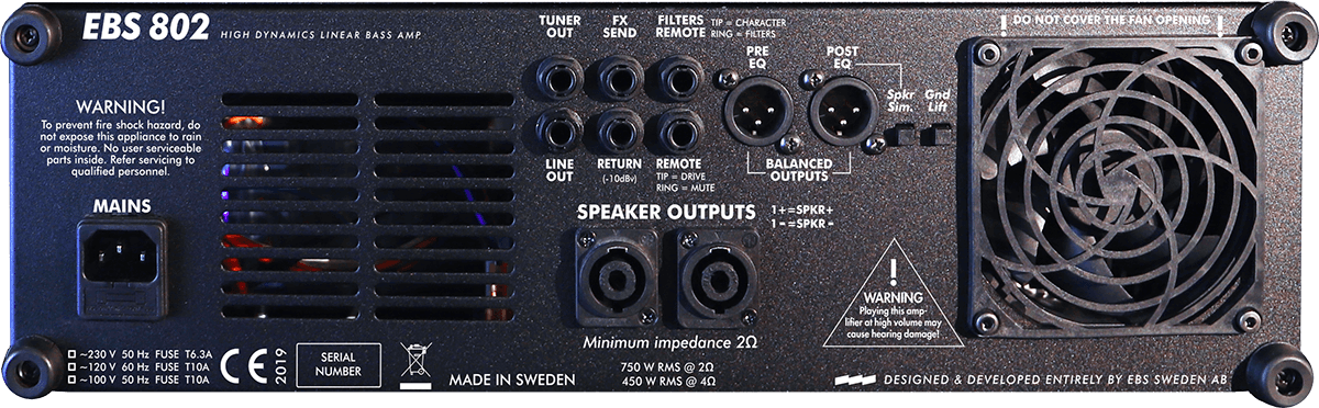 802HD BASS AMP HEAD 750 W 2 OHMS