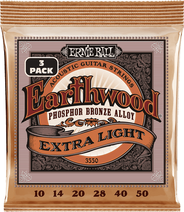 CORDES EARTHWOOD PHOSPHORE BRONZE EXTRA LIGHT 10-50 - PACK DE 3