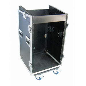 Flight case 16u + piano inclinato