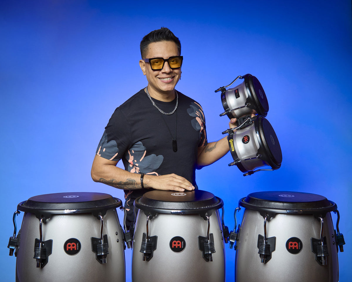 DC400PG - Diego Camacho Signature 7" & 8 1/2" Bongo - Pearl Grey
