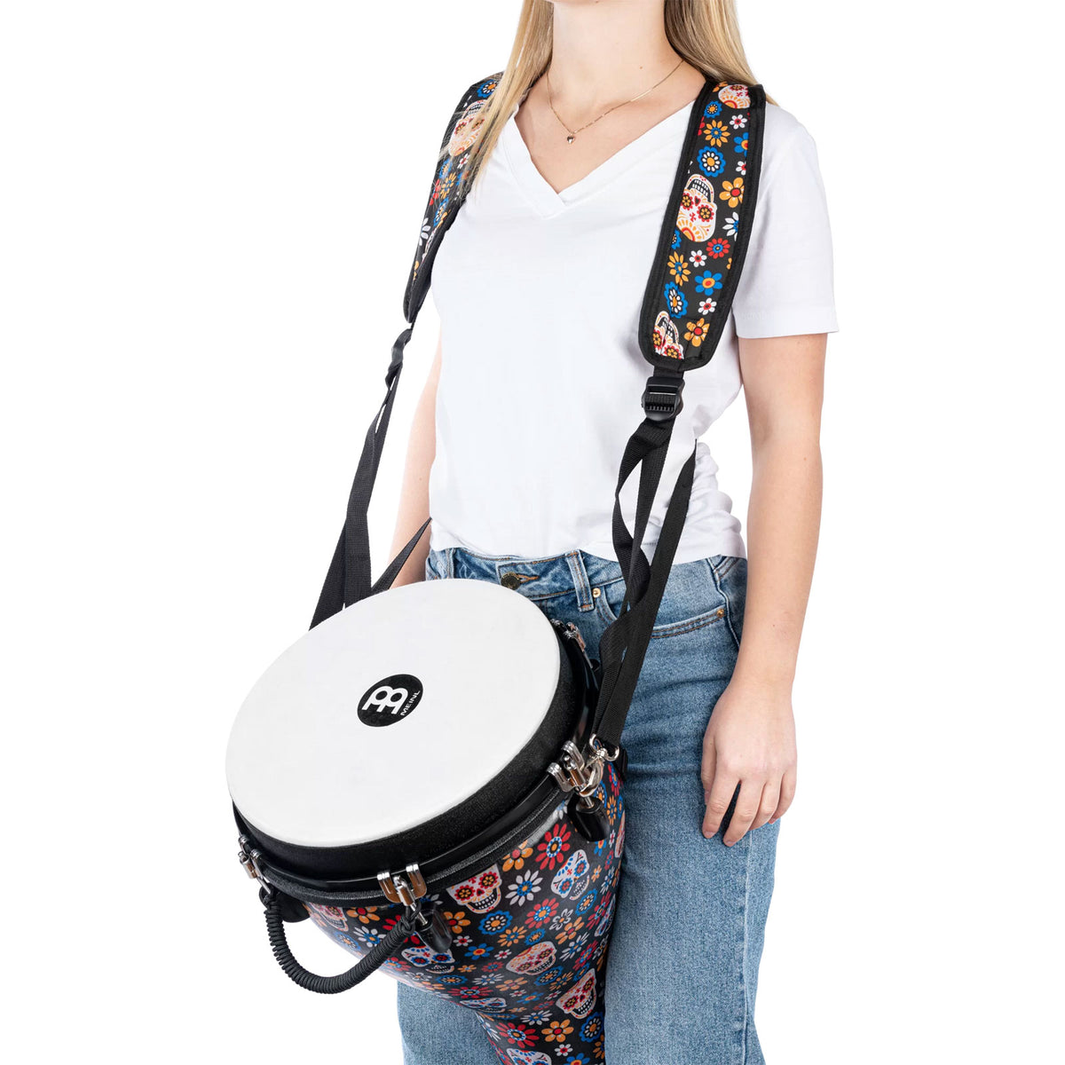 PERCUSSION DESIGNER DJEMBE STRAP DAY OF THE DEAD