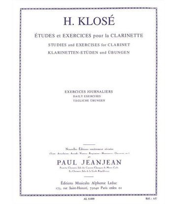 Klose - Exercices Journaliers Pour La Clarinette