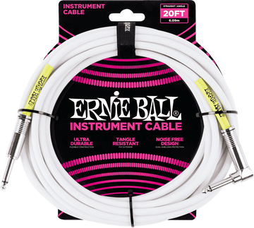 Cavi Strumento Classic Jack/Jack Angolato 6M Bianco