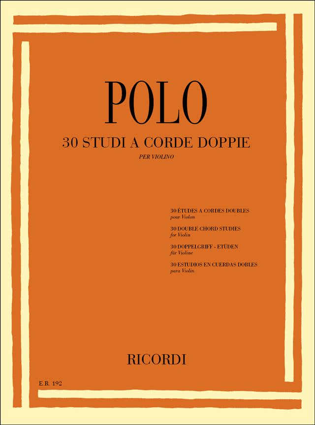Polo E. - 30 studi sulle doppie corde - Violino