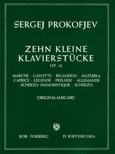 Forberg Prokofiev S. - 10 Kleine Klavierstucke Op.12