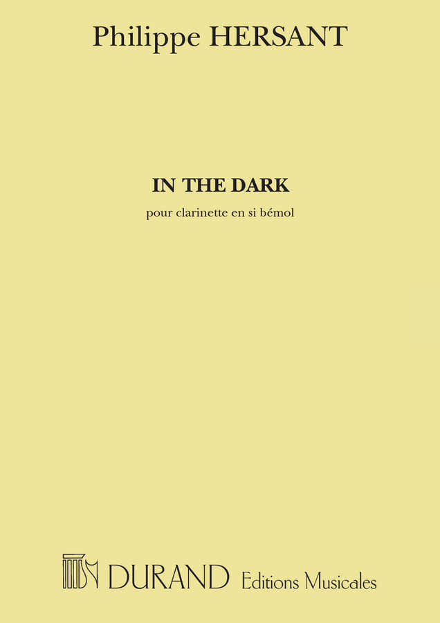 HERSANT P. - IN THE DARK - Clarinetto