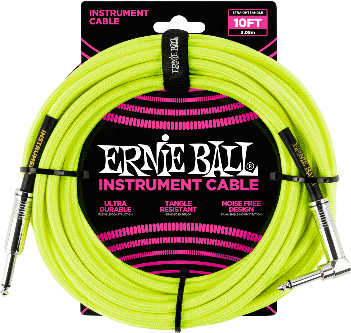 Cavi per Strumento Guaina Intrecciata Jack/jack Angolato 3M Giallo Fluorescente