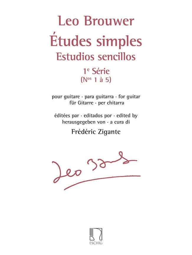 BROUWER LEO - ETUDES SIMPLES - ESTUDIOS SENCILLOS - GUITARE