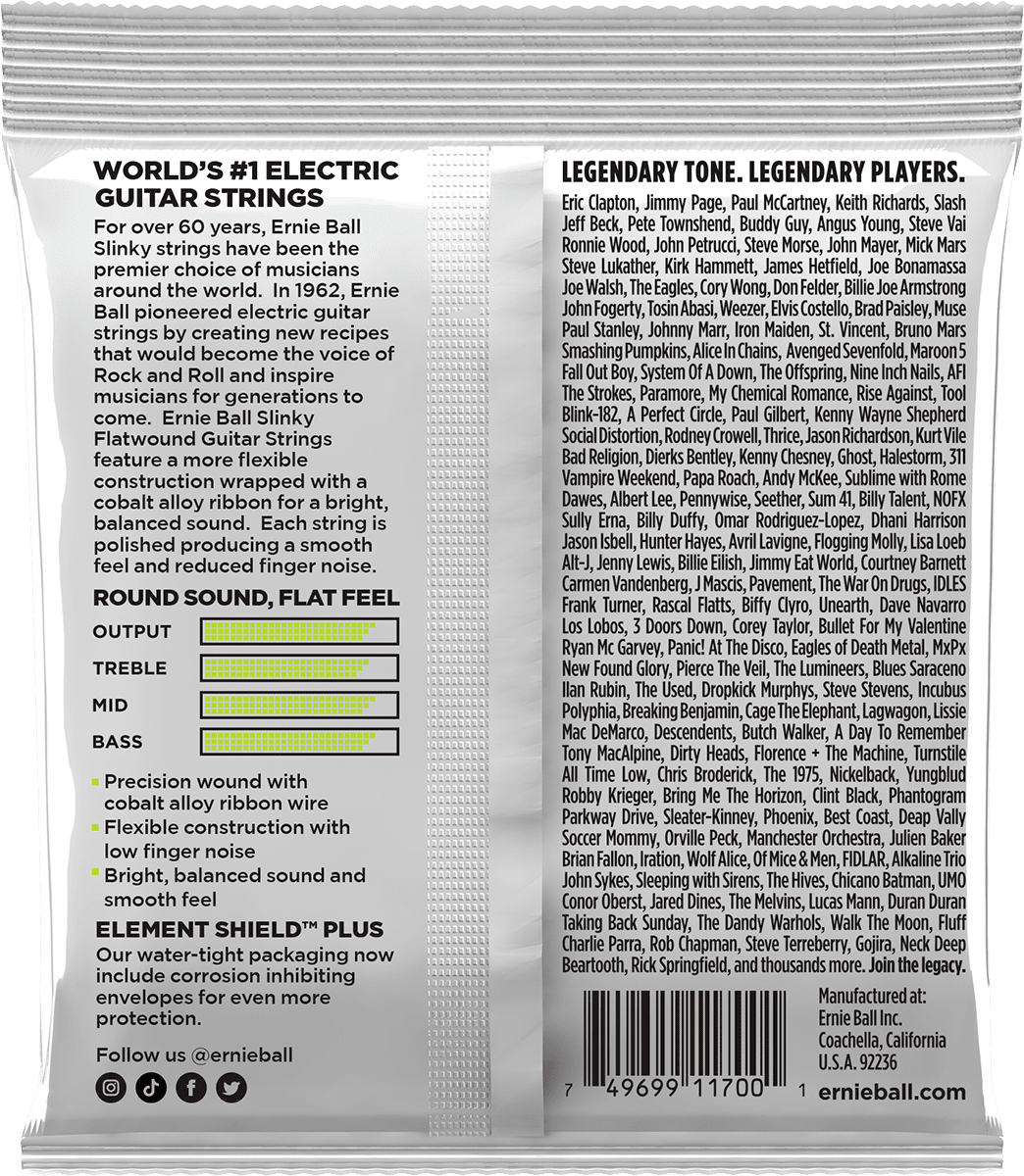 2591 FLATWOUND REGULAR SLINKY FLATWOUND 10 - 46