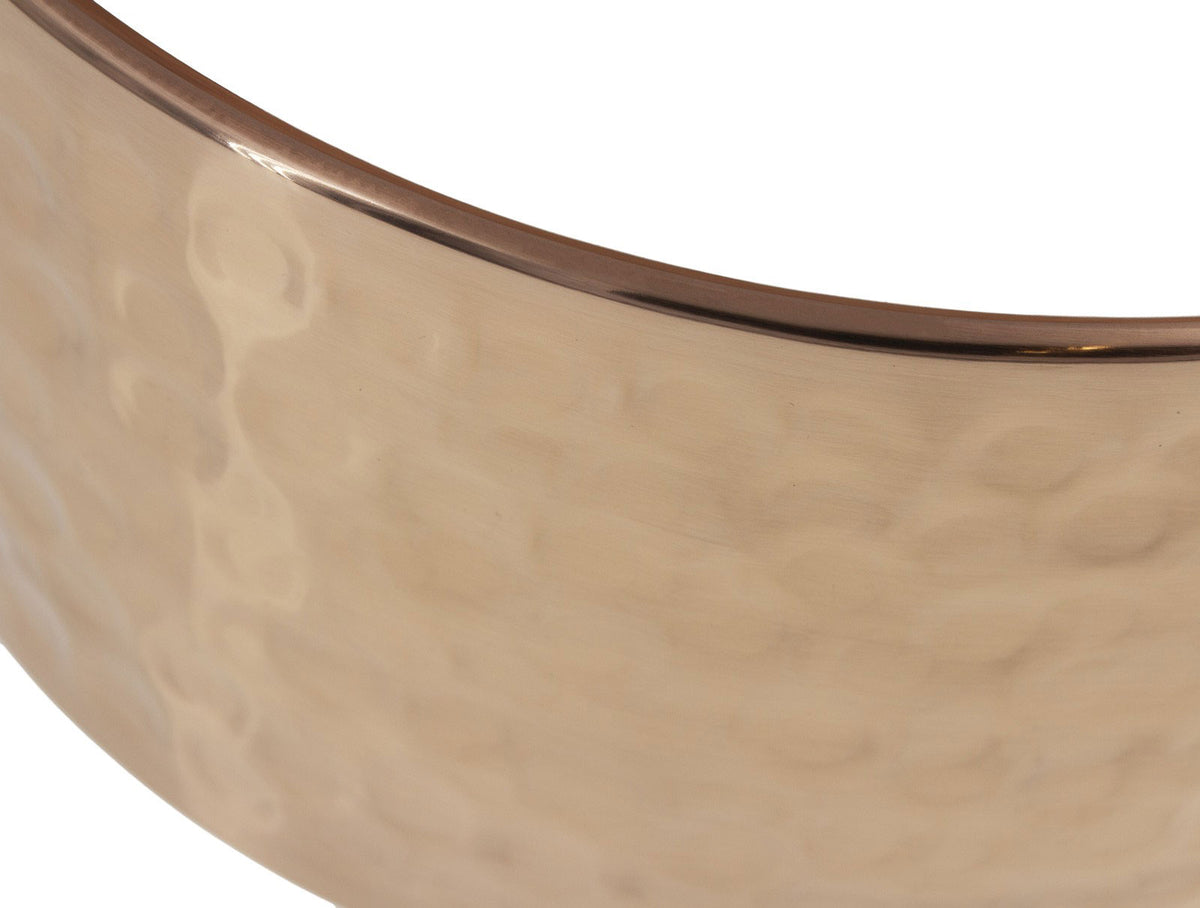 SHBZ14065 - 14"X6.5" Fusto In Bronzo Martellato - Cassa Chiara