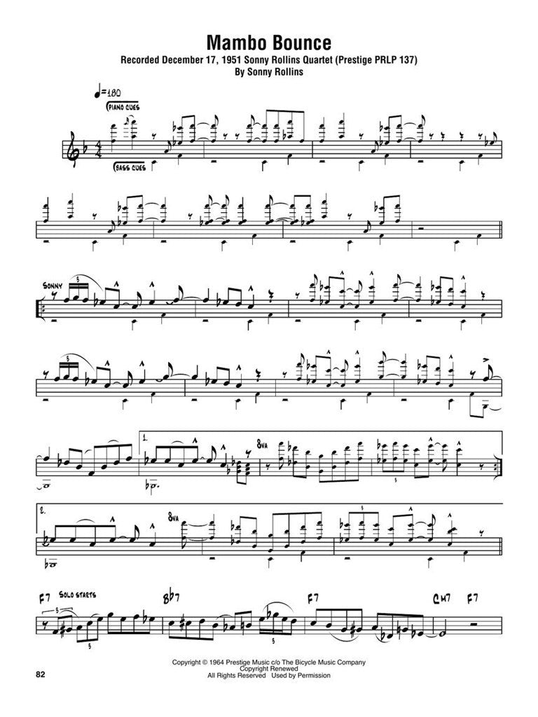 Sonny Rollins - Omnibook C Instruments