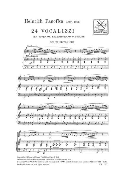 PANOFKA H. - 24 VOCALIZZI OP 81 - CHANT