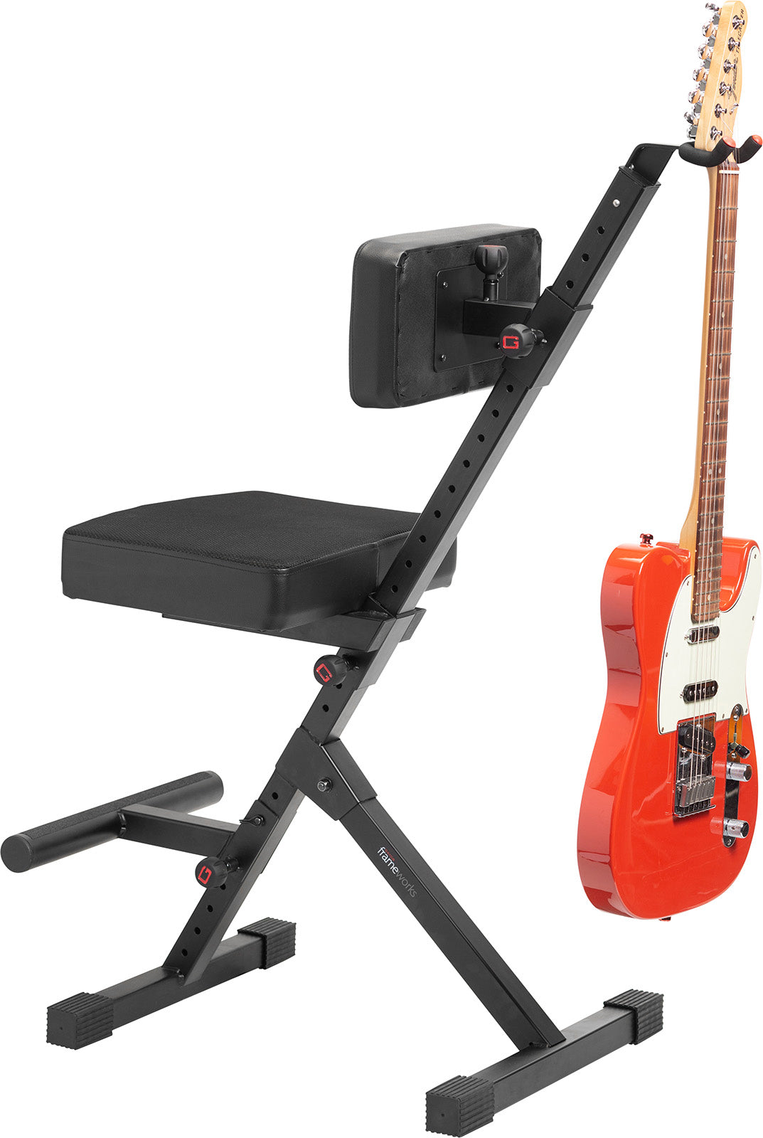 Sedile Deluxe Regolabile e Supporto per Chitarra