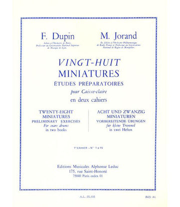 Dupin F. Jorand M. - 28 Miniatures Vol. 2 - Caisse Claire