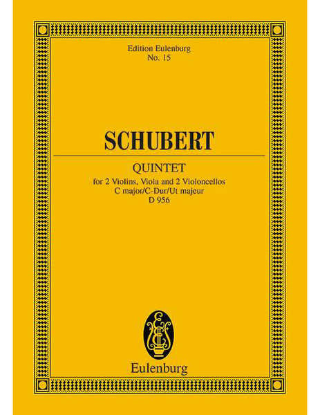Schubert - Quatour À Cordes Ut Majeur Op. 163 D 956 - 2 Violons Alto 2 Violoncelles