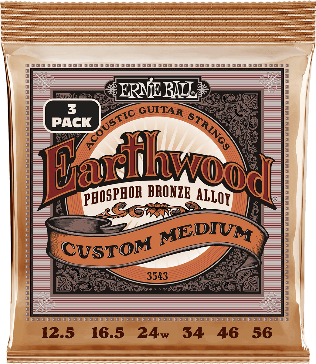CORDES EARTHWOOD PHOSPHORE BRONZE CUSTOM MEDIUM 12,5-56 - PACK DE 3