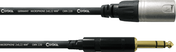 Cordial Cavo Audio Stereo XLR Maschio/jack Maschio Stereo 6 M