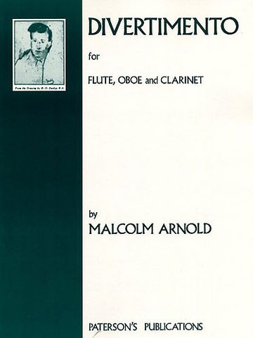 ARNOLD MALCOLM - DIVERTIEMENTO FOR FLUTE OBOE AND CLARINET SET OF PARTS - CLARINET