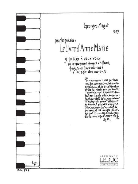 Migot Georges - Le Livre d'ANNE-marie