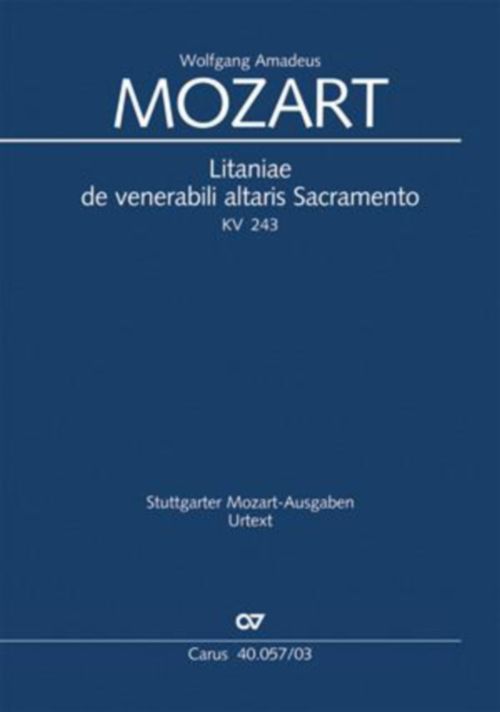 Carus Mozart W.a. - Litaniae De Venerabili Altaris Sacramento KV 243 - Reduction Piano