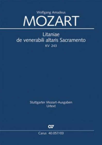 Mozart W.a. - Litaniae De Venerabili Altaris Sacramento KV 243 - Reduction Piano
