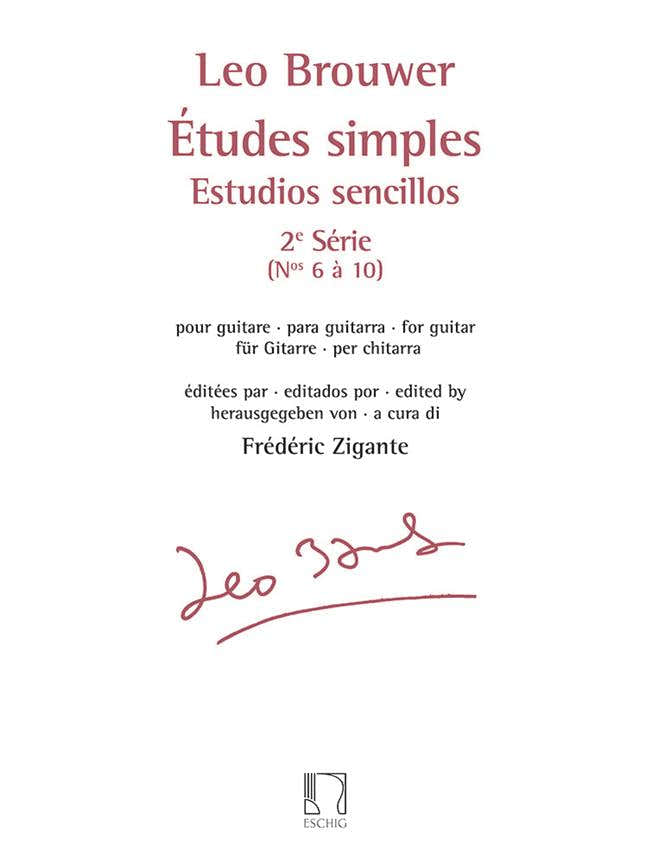 BROUWER LEO - ETUDES SIMPLES - ESTUDIOS SENCILLOS - GUITARE