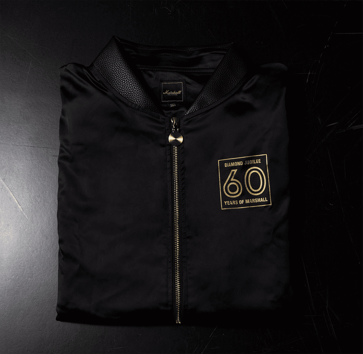 "M" Giacca bomber in raso del 60º anniversario