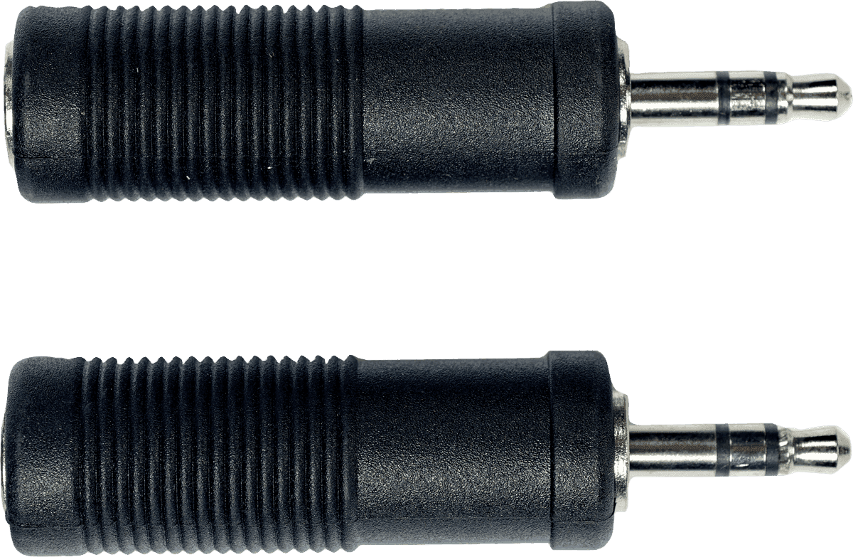Adattatore Jack Maschio 3.5 MM Stereo Jack Femmina 6.35 MM - Lotto da 2