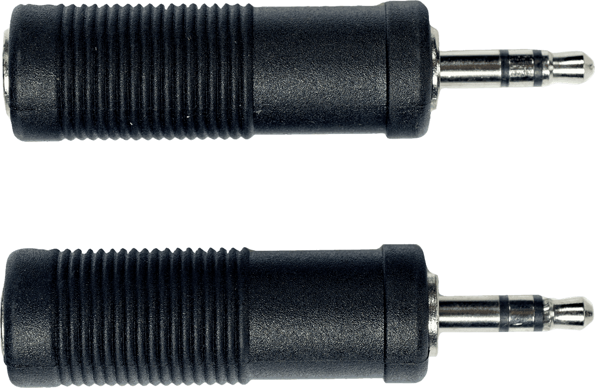 Adattatore Jack Maschio 3.5 MM Stereo Jack Femmina 6.35 MM - Lotto da 2