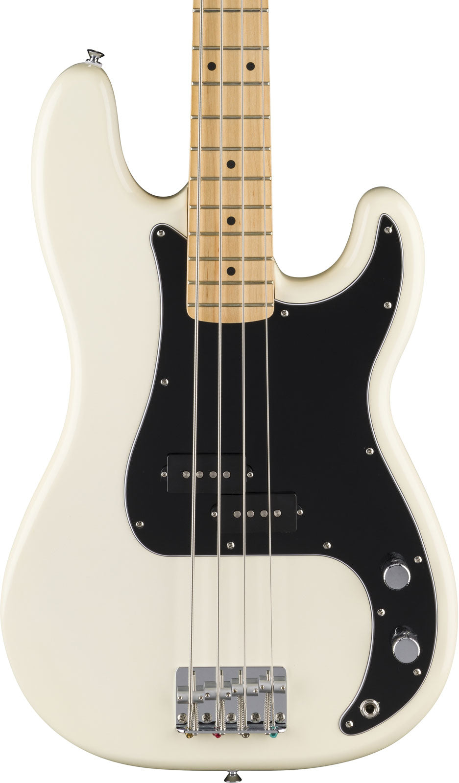 Standard Precision Bass MN battipenna nero Olympic White