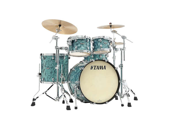 Tama STARCLASSIC MAPLE STAGE 22 DRUM KIT CHROME SHELL HARDWARE TURQUOISE PEARL