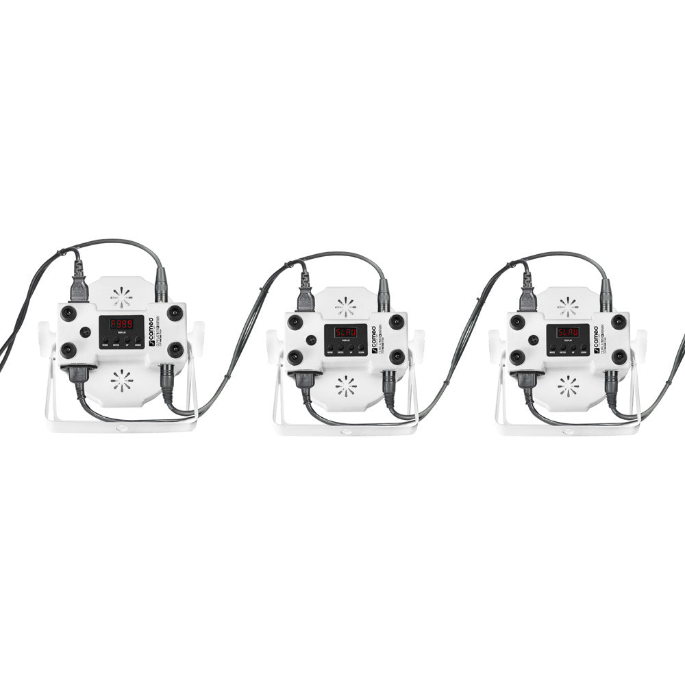 Flat Par Tri 3W Ir WH - Proiettore PAR Piatto A LED Tricolori (RGB) - 7 X 3 W Alta Potenza - Scatola