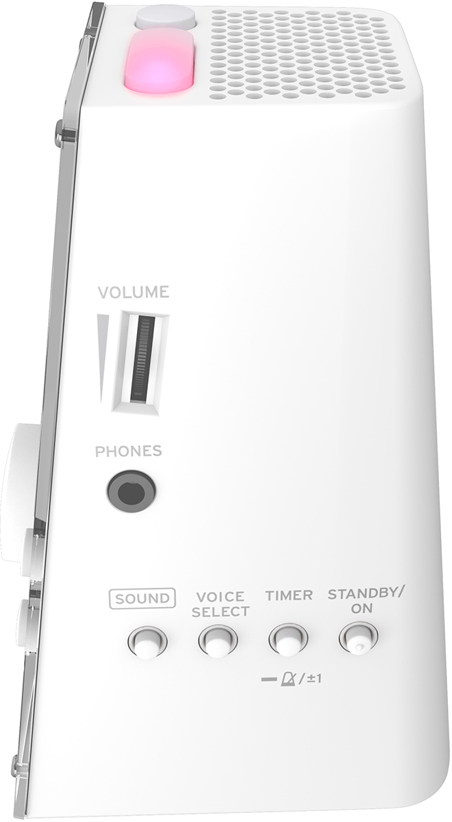 WHITE TRADITIONAL METRONOMES WITH RESONANT LOUDSPEAKER