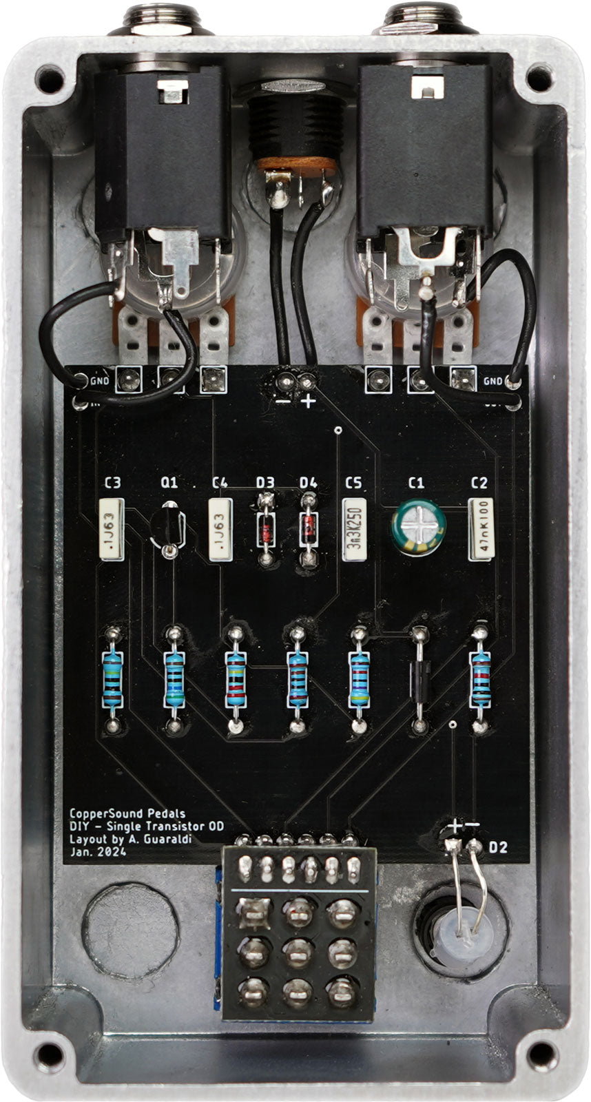 Confezione di pedali Cir-Kit Overdrive a transistor singolo