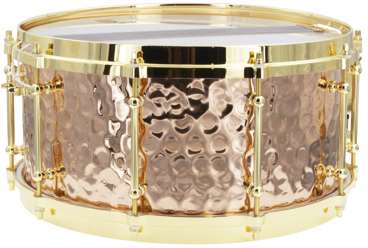 BZH-6514DHBR - Rullante 14" x 6.5" - Fusto in Bronzo Martellato - Cerchio Presso fuso