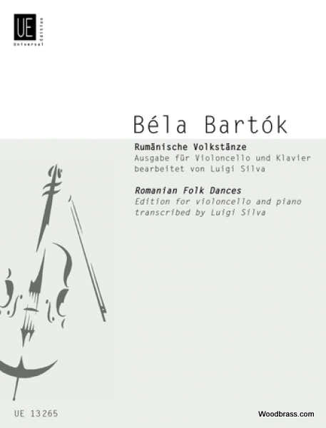 BARTOK BELA - RUMäNISCHE VOLKSTäNZE FüR STREICHORCHESTER - VIOLONCELLO / PIANOFORTE