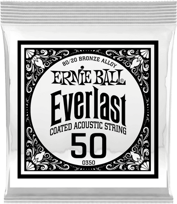 .050 EVERLAST COATED 80/20 BRONZE ACOUSTIC GUITAR STRINGS