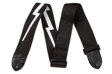 2" Tracolla in nylon con fulmine Nera