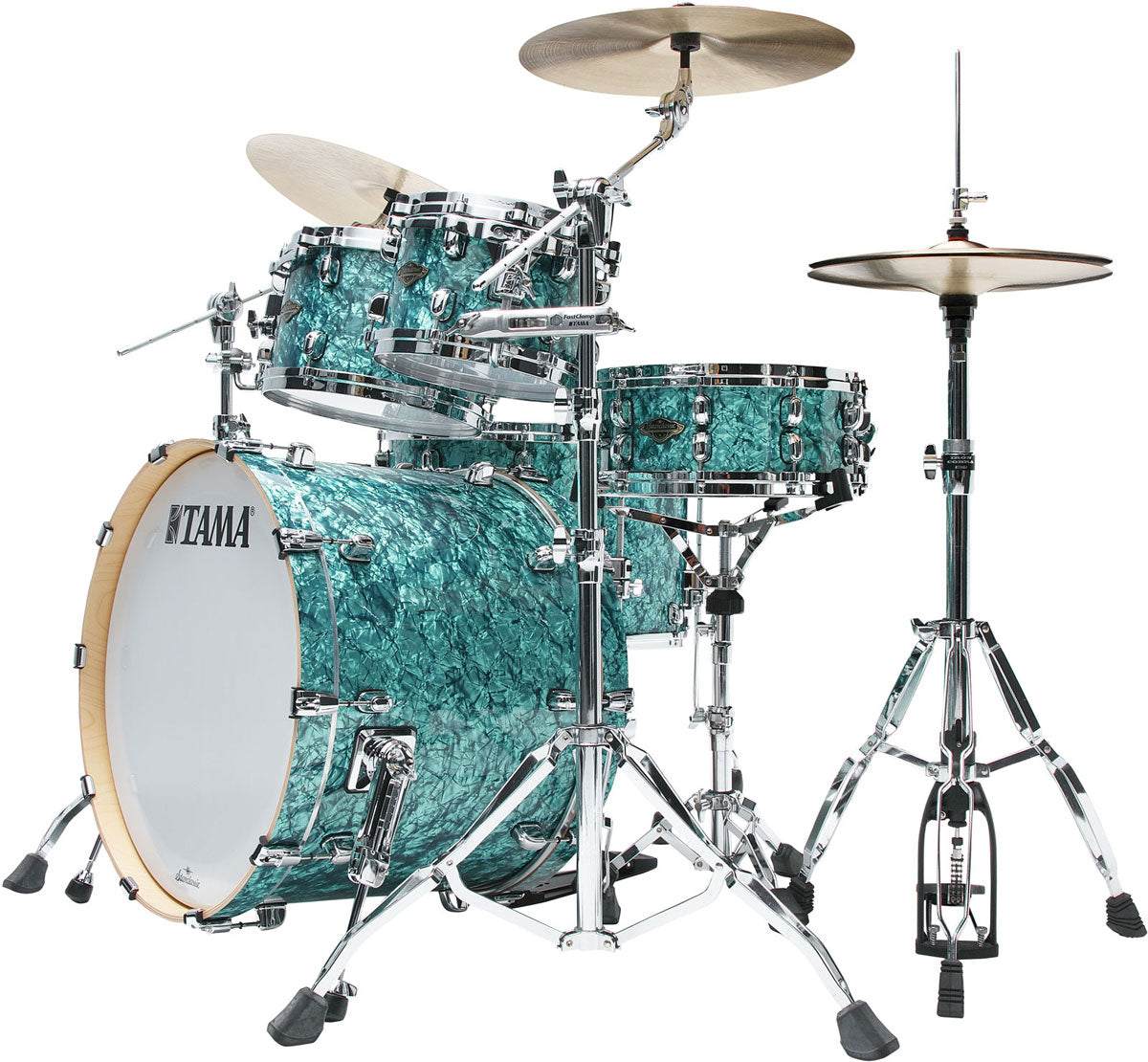 STARCLASSIC WALNUT/BIRCH STUIO 22 DRUM KIT TURQUOISE PEARL
