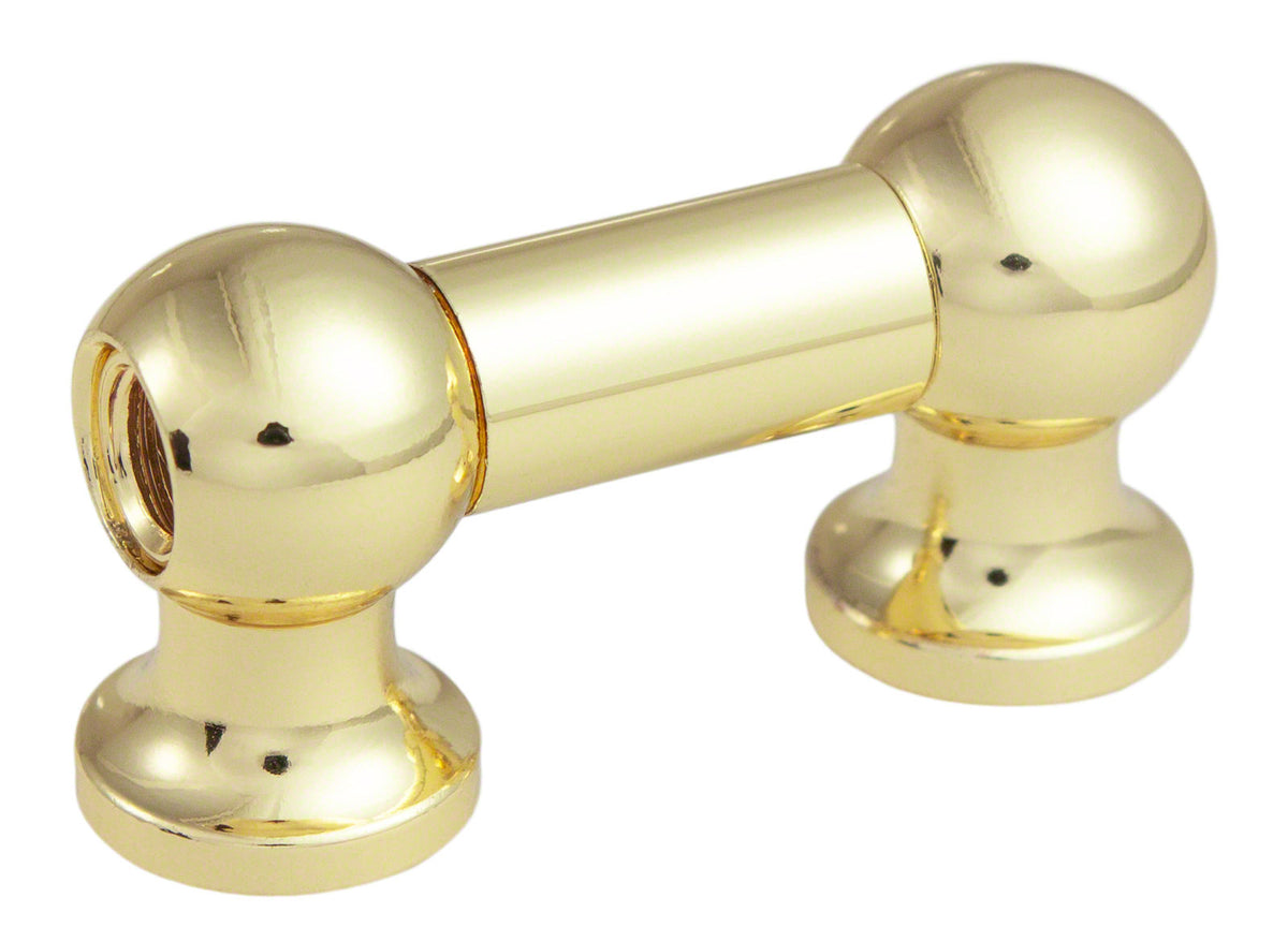 TL12D25-BR Blocchetto Tubo 25mm Dorato Doppio Tirante (X1)