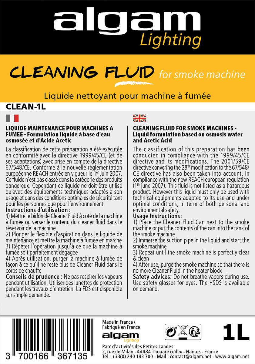 Liquido Detergente per Macchina del Fumo 1L