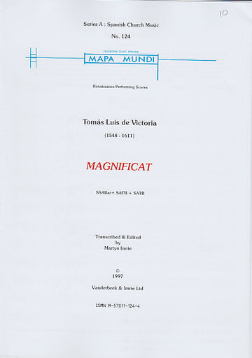 Victoria Tomas Luis (de)- Magnificat - Ssabar+satb+satb Ssattb
